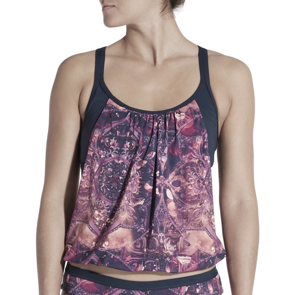 CALIA 2-in-1 Tankini Top – Sand Mandala Pattern